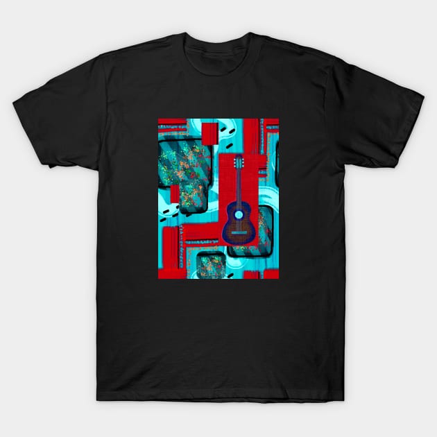 Overreach Mod Abstract Music Collage T-Shirt by FranBail